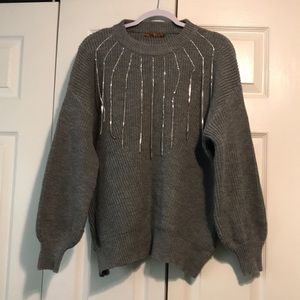 Worn once! Crew neck sparkly sweater